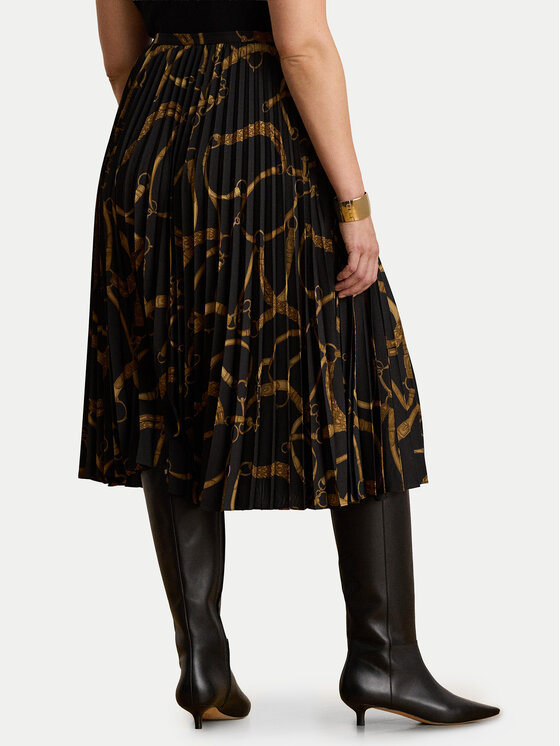 LAUREN RALPH LAUREN LAUREN RALPH LAUREN Plisirano krilo 200P14015001 Črna A-Line Fit