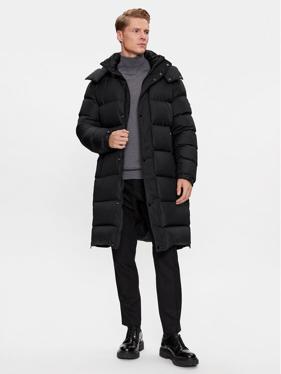 BOSS Boss Pūkinė striukė Donden4 50499795 Juoda Relaxed Fit