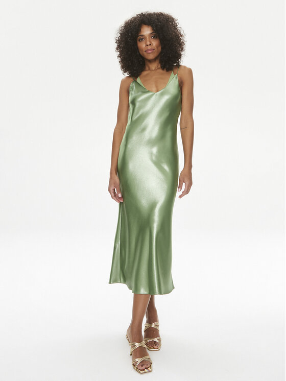 BOSS Boss Kokteilinė suknelė Desatie 50511832 Žalia Slim Fit
