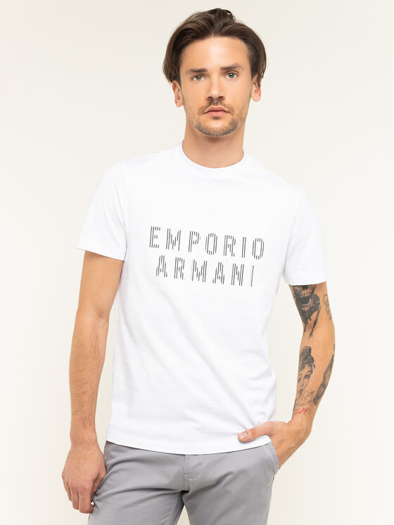 Emporio Armani Emporio Armani T-Shirt 3H1TB7 1J30Z 0102 Biały Regular Fit