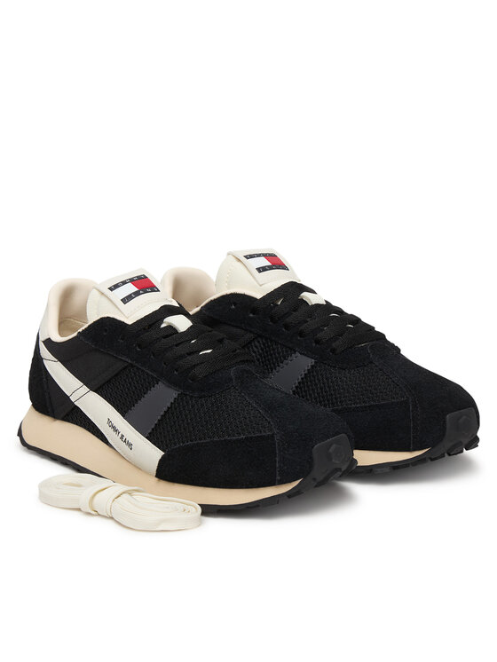 Tommy Jeans Tommy Jeans Laisvalaikio batai Tjw Retro Runner Archive EN0EN03013 Juoda