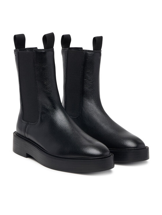 Calvin Klein Calvin Klein Klassische Stiefeletten Conc Welt Chelsea Boot Lth HW0HW03208 Schwarz