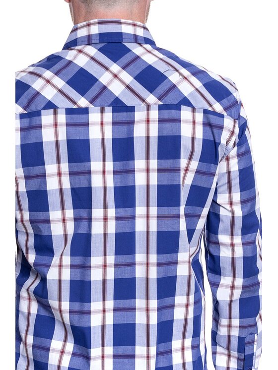 Mustang Mustang Camicia CASPER KC B-CHECK Blu Regular Fit