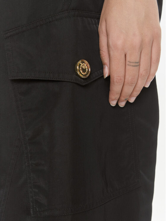 PINKO Pinko Παντελόνι υφασμάτινο Pocoyo 102039 A0MF Μαύρο Relaxed Fit
