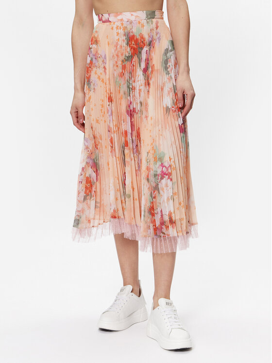 TWINSET TWINSET Плисирана пола 231TP2733 Оранжев Regular Fit