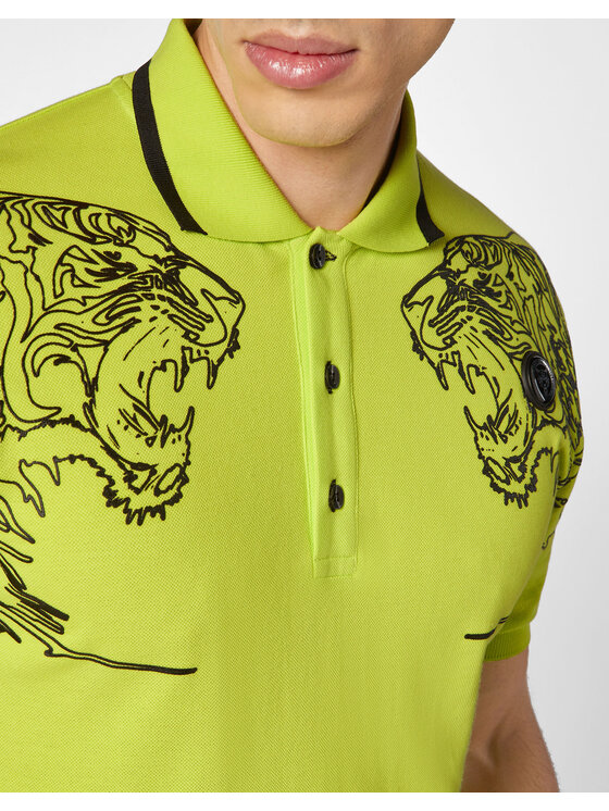 Plein Sport Plein Sport Polo 13121 Żółty Slim Fit