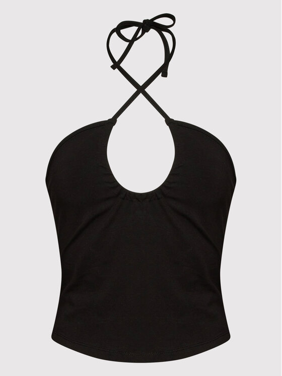 NA-KD NA-KD Топ Keyhole 1100-006071-0002-003 Чорний Slim Fit