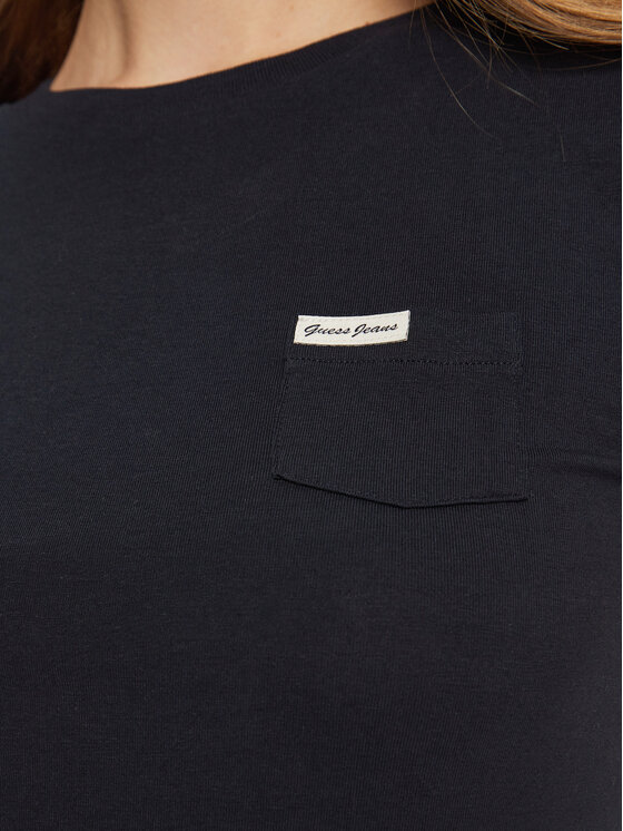 Guess Jeans Guess Jeans Marškinėliai W5RI52 J1314 Tamsiai mėlyna Slim Fit