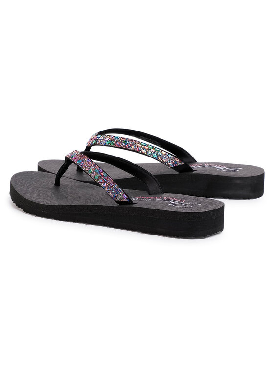 Skechers Skechers Čības uz pirksta Shine Away 32918/BKMT Melns