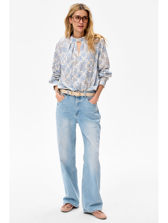 blue shadow blue shadow Bluzka Ika Niebieski Regular Fit