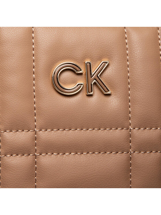 Calvin Klein Calvin Klein Handtasche Re-Lock Quilt Tote W/Lp Cmpt K60K609880 Braun