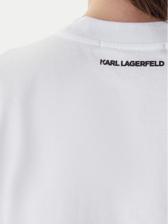 KARL LAGERFELD KARL LAGERFELD Tricou A2W17115 Alb Loose Fit