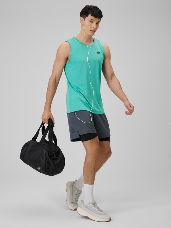 4F 4F Tank top MULTI ACTIVE Turkusowy Regular Fit