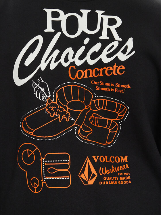 Volcom Volcom Majica dugih rukava Pour Choises A4112511 Crna Loose Fit