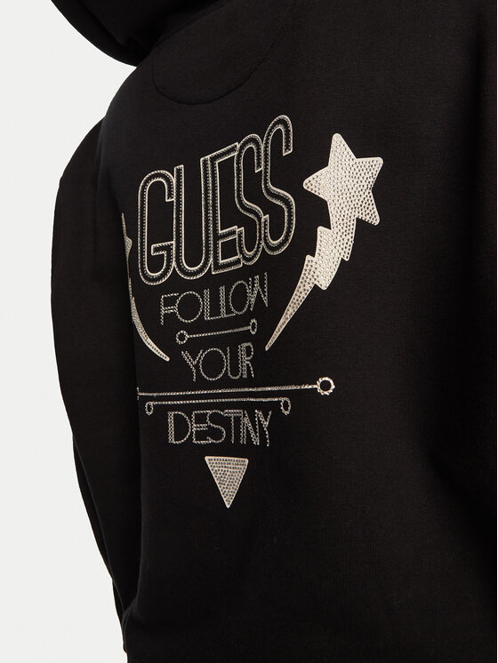 Guess Guess Mikina W5RQ00 KBY51 Černá Regular Fit
