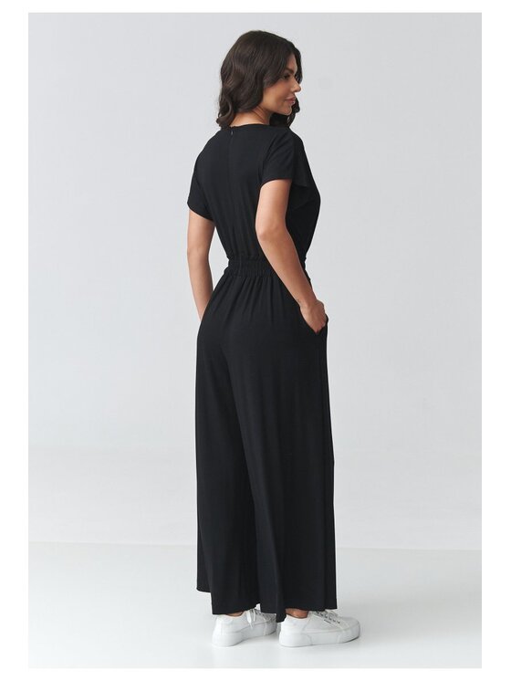 Makadamia Makadamia Kombinezon M924 Czarny Loose Fit