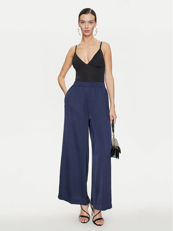 ViCOLO ViCOLO Auduma bikses TB0034 Tumši zils Relaxed Fit