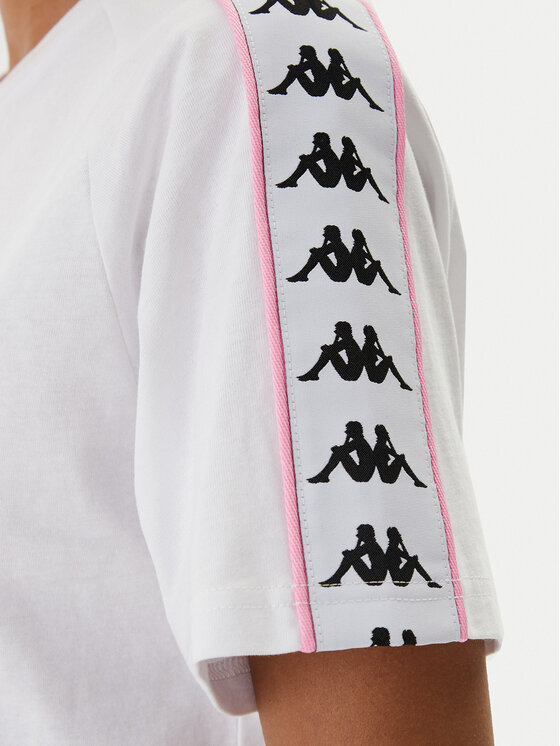 Kappa Kappa Тишърт Banda Adi 371U6WW Бял Regular Fit