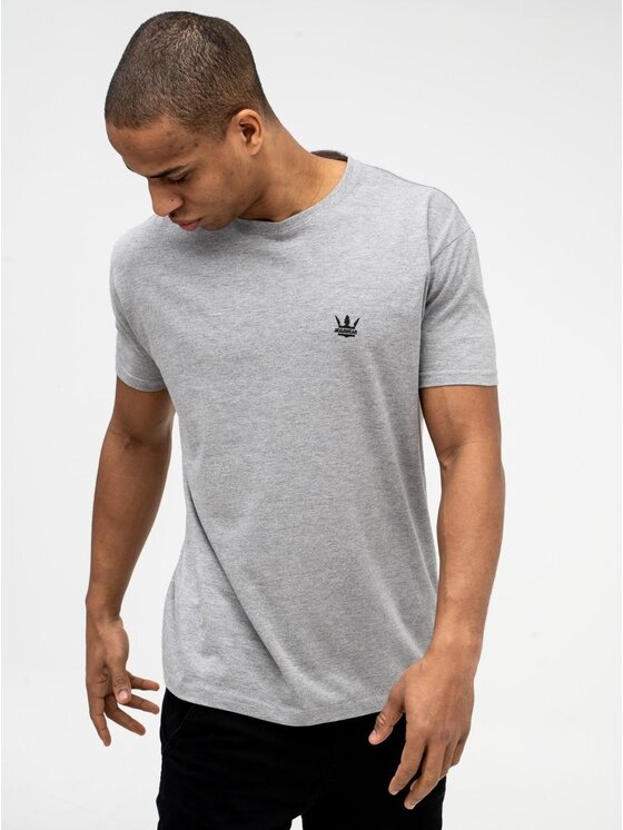 Jigga Wear Jigga Wear T-Shirt Koszulka Z Krótkim Rękawem Jigga Wear Mini Crown Szara M Szary Regular Fit