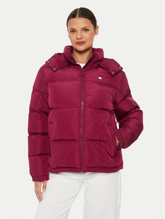 Tommy Jeans Vatovaná bunda Alaska DW0DW18610 Bordová Regular Fit
