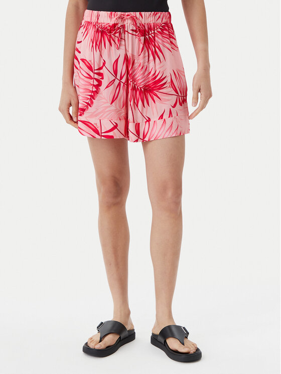 Liu Jo Beachwear Liu Jo Beachwear Pantalon scurți din material VA5126 T2961 Roz Relaxed Fit