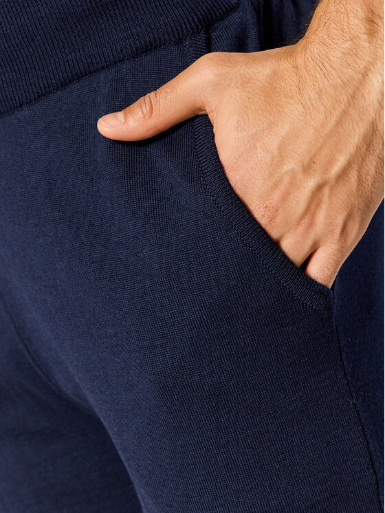 Pantaloni di tessuto 420119 1355 Blu scuro Regular...