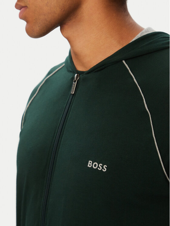 BOSS BOSS Mikina Mix&Match 50515313 Tmavě zelená Regular Fit