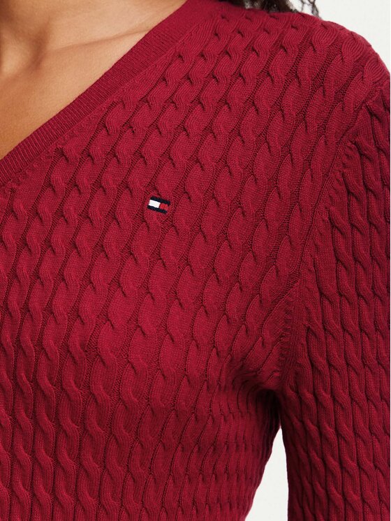 Tommy Hilfiger Tommy Hilfiger Sweter WW0WW44987 Czerwony Regular Fit