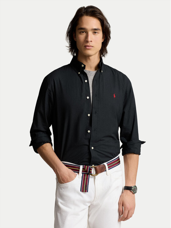 Polo Ralph Lauren Košeľa 710928255006 Čierna Custom Fit