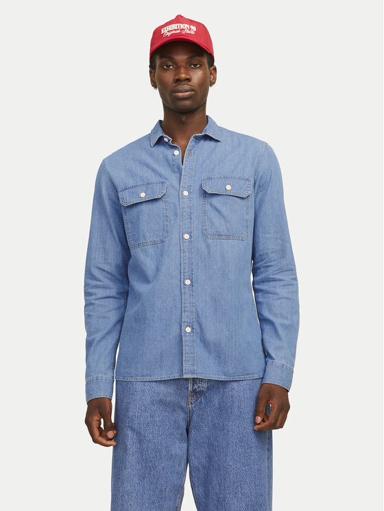 Jack&Jones Jack&Jones cămașă de blugi Travis 12269262 Albastru Comfort Fit