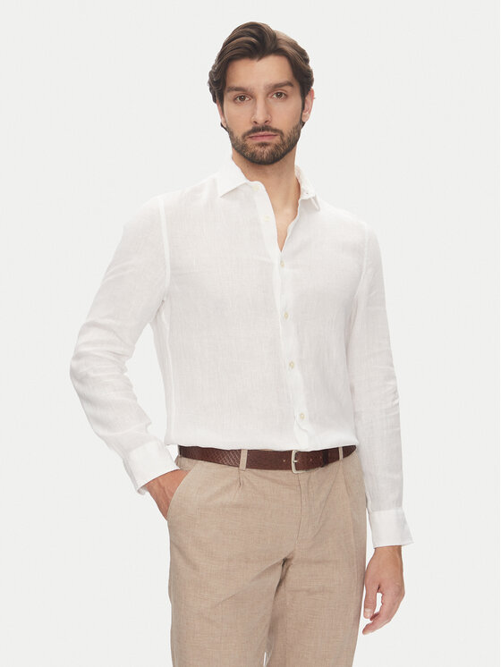 Marc O'Polo Marc O'Polo Košile 524 7428 42460 Bílá Shaped Fit