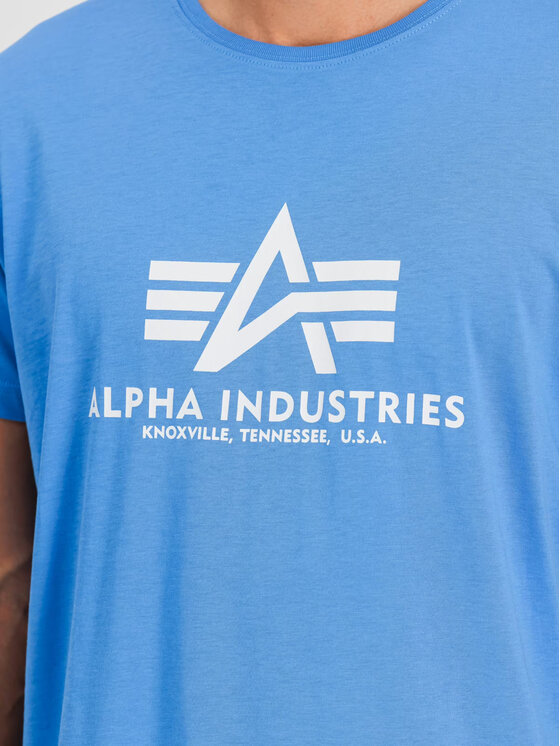 Alpha Industries Alpha Industries T-Shirt AI.100501-737 Niebieski Basic Fit