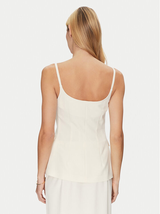 Simona Corsellini Simona Corsellini Top P25CPTO00801 Beżowy Slim Fit