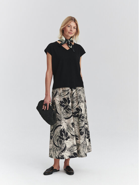 TATUUM TATUUM Bluzka FRAMA Czarny Loose Fit