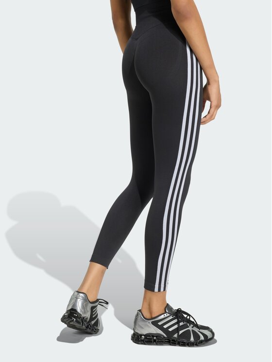 adidas adidas Клин Essentials 3-Stripes Seamless Leggings KZ4121 Черен Slim Fit