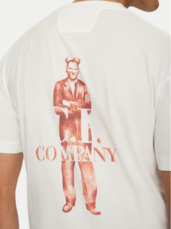 C.P. Company C.P. Company T-Shirt 18CMTS141A005100W Λευκό Regular Fit