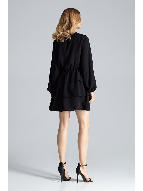 FIGL FIGL Sukienka M601 Czarny Regular Fit