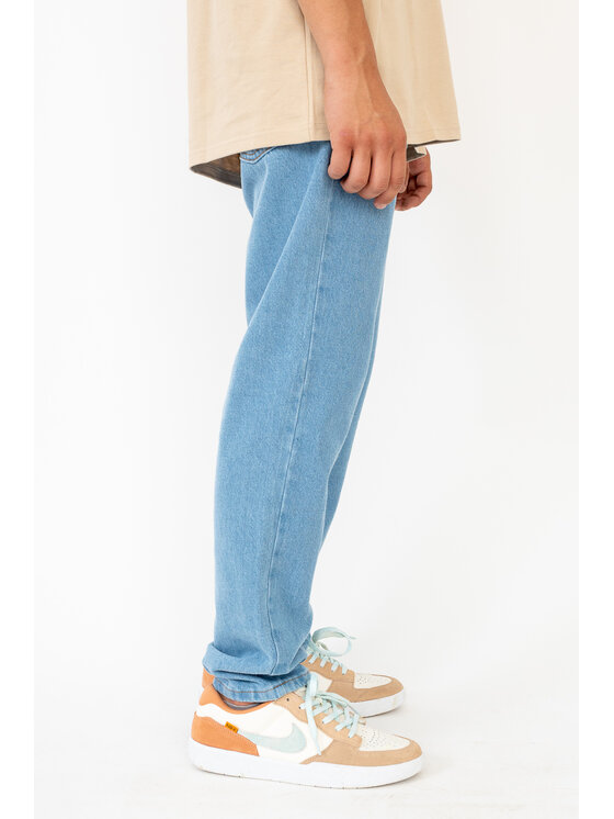 Kamuflage Kamuflage Jeansy Mid-Slim Niebieski Baggy Fit