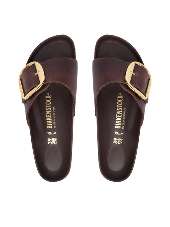 Birkenstock Birkenstock Šlepetės Madrid Big Buckle 1032914 Tamsiai ruda