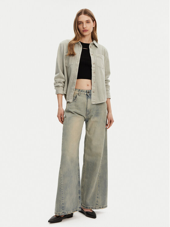 ONLY ONLY traper košulja Silla 15338783 Zelena Slim Fit