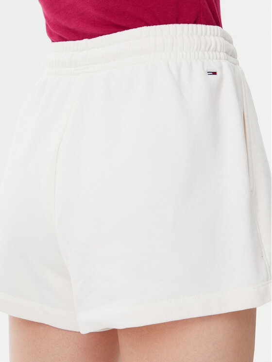 Tommy Jeans Tommy Jeans Sportske kratke hlače Script DW0DW20353 Écru Regular Fit