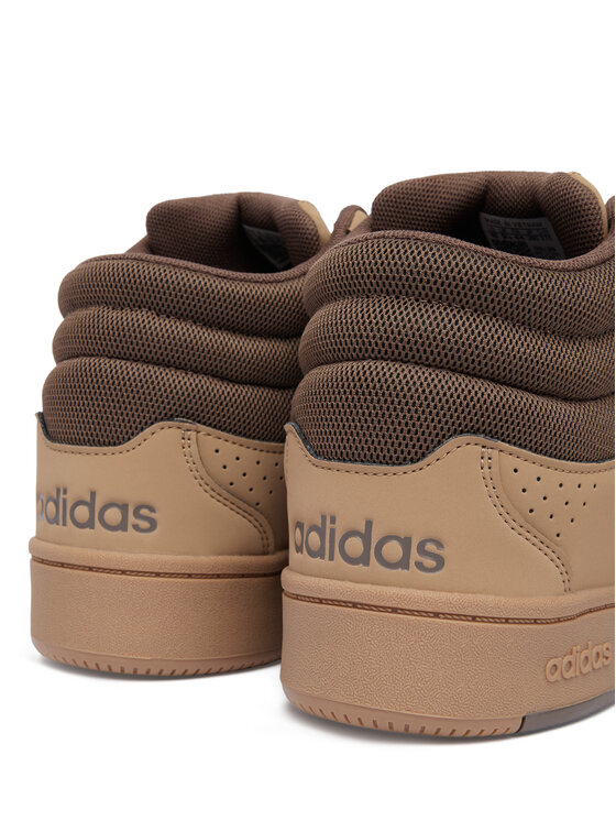 adidas adidas Sneakersy Hoops Mid Classic KI7495 Brązowy jasny