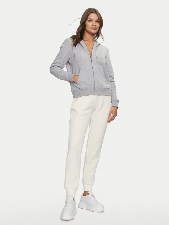 Guess Jeans Guess Jeans Džemperis ar kapuci W4YQ03 KC811 Pelēks Regular Fit
