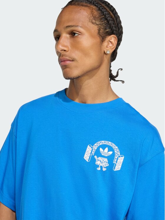 adidas adidas T-Shirt 156525 Błękitny Oversize