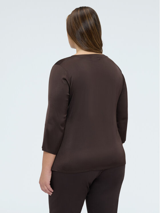 Fiorella Rubino Fiorella Rubino Bluzka 2090T002475N032 Brązowy Regular Fit