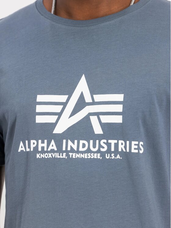 Alpha Industries Alpha Industries T-Shirt AI.100501 Niebieski Regular Fit