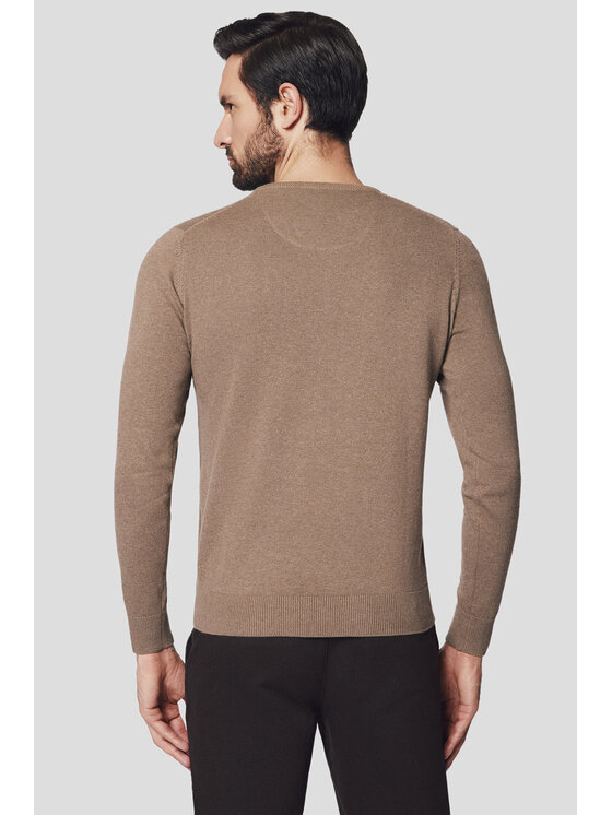 Lancerto Lancerto Sweter Joakim SW073224000055 Beżowy Regular Fit
