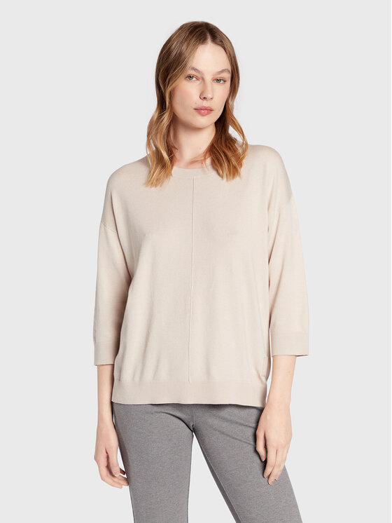 Comma Pullover 2120474 Beige Loose Fit