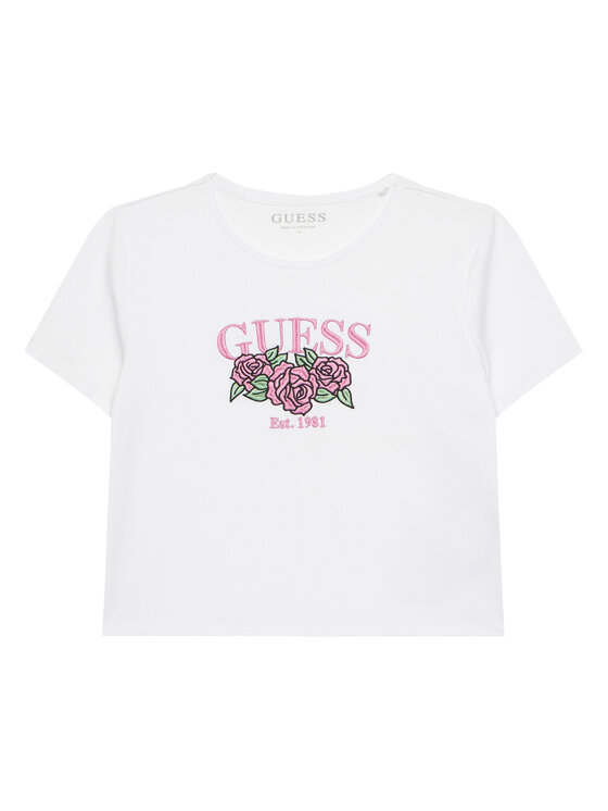 Guess Guess Tricou J6RI06 K6YW4 Alb Regular Fit