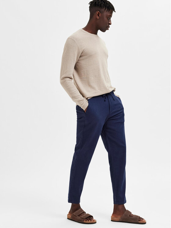 Selected Homme Selected Homme Чіноси 16087636 Cиній Slim Tapered Fit